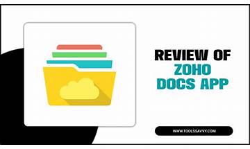 Zoho Docs: App Reviews; Features; Pricing & Download | OpossumSoft